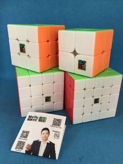 Original MoYu MF Cube 4er Set 2x2 3x3 4x4 5x5 - stickerless