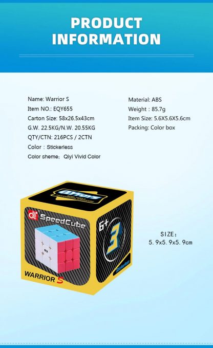 QiYi Warrior S 3x3 - stickerless – Bild 10
