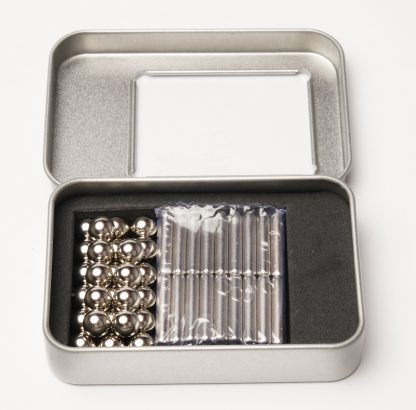 Magnetisches Konstruktionsset (36 Stangen, 27 Kugeln) - silber – Bild 2