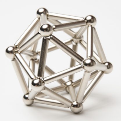 Magnetisches Konstruktionsset (36 Stangen, 27 Kugeln) - silber – Bild 4