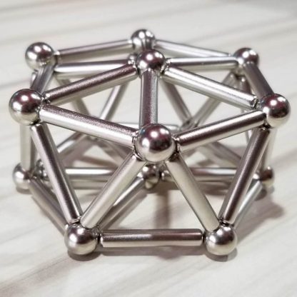 Magnetisches Konstruktionsset (36 Stangen, 27 Kugeln) - silber – Bild 5