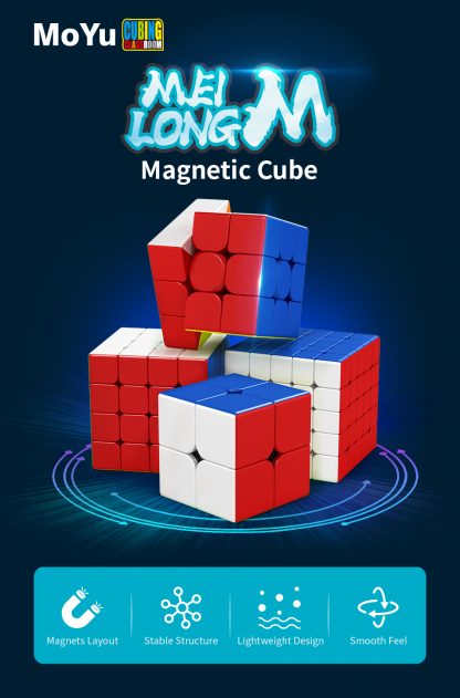 MoYu Meilong Magnetic Set 2M, 3M, 4M, 5M - stickerless