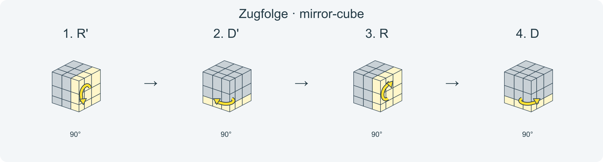 Zug für Zug: R' D' R D · Abschnitt 1.